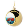 Golden Christmas tree ball ornament 8cm