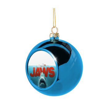 Shark jaws, Χριστουγεννιάτικη μπάλα δένδρου Μπλε 8cm