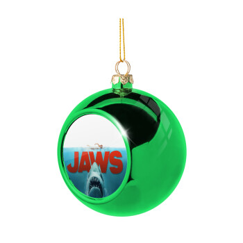 Shark jaws, Χριστουγεννιάτικη μπάλα δένδρου Πράσινη 8cm