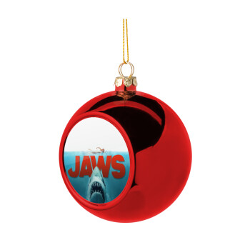 Shark jaws, Christmas tree ball Red 8cm