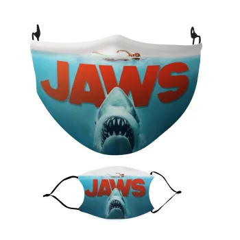 Shark jaws, Μάσκα υφασμάτινη Ενηλίκων πολλαπλών στρώσεων με υποδοχή φίλτρου