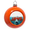 Orange Christmas tree ornament bauble 8cm