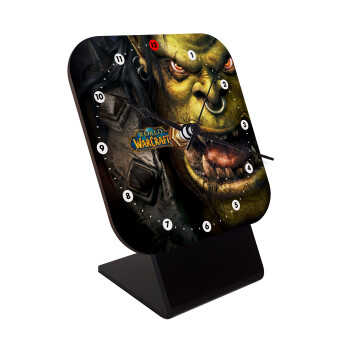 Worl of Warcraft, Quartz Wooden table clock with hands (10cm)