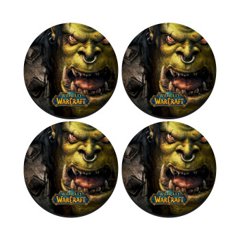 Worl of Warcraft, ΣΕΤ 4 Σουβέρ ξύλινα στρογγυλά (9cm)