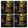 Worl of Warcraft, ΣΕΤ 4 Σουβέρ ξύλινα τετράγωνα (9cm)
