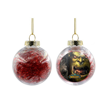 Worl of Warcraft, Χριστουγεννιάτικη μπάλα δένδρου διάφανη με κόκκινο γέμισμα 8cm