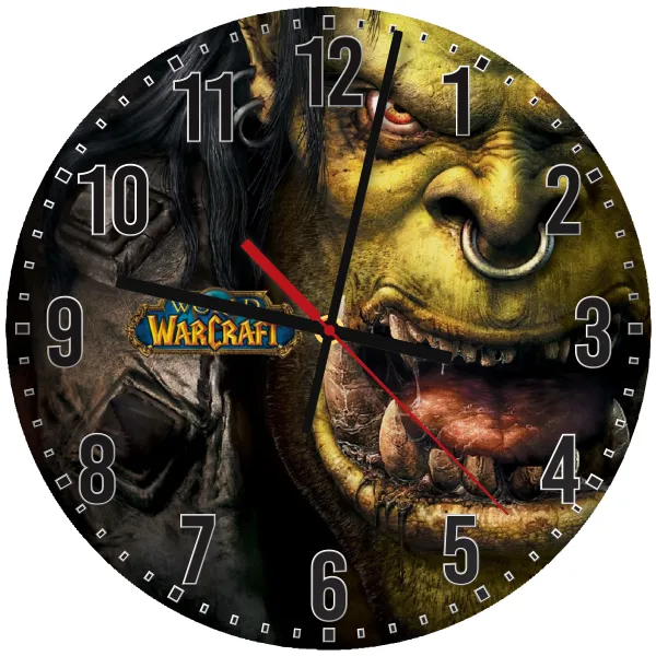 Worl of Warcraft — Wooden wall clock (30cm)
