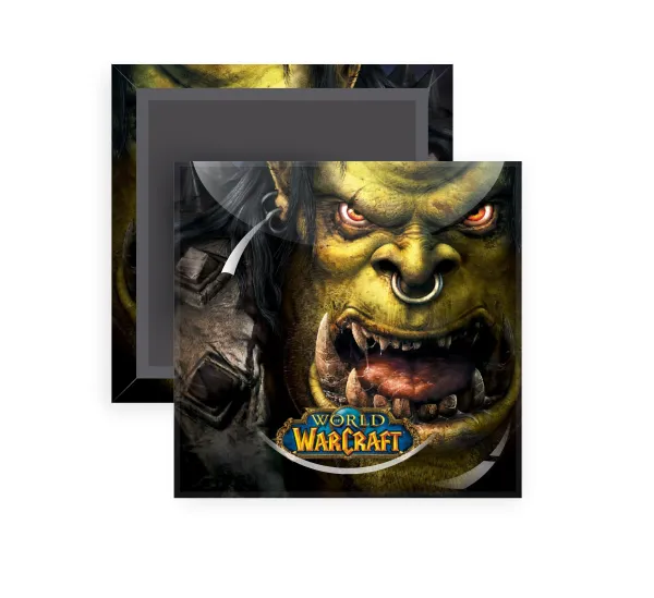Worl of Warcraft — Square fridge magnet, 5x5cm