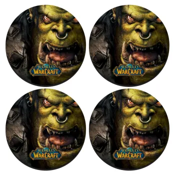 Worl of Warcraft, SET of 4 round wooden coasters (9cm)