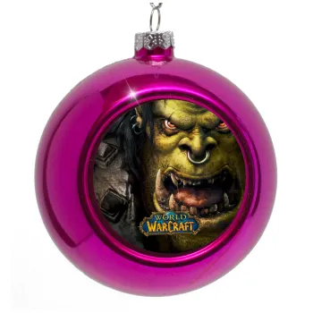 Worl of Warcraft, Purple Christmas tree ornament bauble 8cm