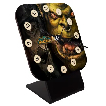 Worl of Warcraft, Quartz Table clock in natural wood (10cm)