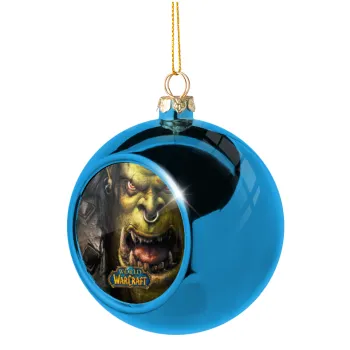Worl of Warcraft, Blue Christmas tree ball ornament 8cm