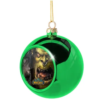 Worl of Warcraft, Green Christmas tree ornament ball 8cm