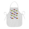 Colorful cars, Chef Apron Short Full Length Adult (63x75cm)