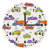 Colorful cars, Wooden wall clock (20cm)