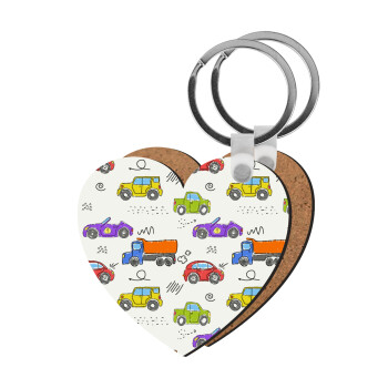 Αμαξάκια, Μπρελόκ Ξύλινο καρδιά MDF