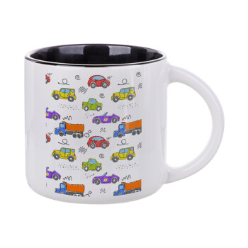 Colorful cars, Κούπα κεραμική 400ml Λευκή/Μαύρη