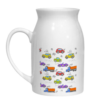 Colorful cars, Milk Jug (450ml) (1pcs)