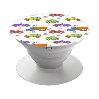 Colorful cars, Phone Holders Stand  White Hand-held Mobile Phone Holder