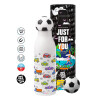 Soccer Metal mug thermos, double wall, 550ml