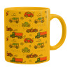 Ceramic coffee mug yellow, 330ml