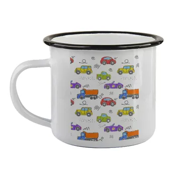 Colorful cars, Κούπα εμαγιέ με μαύρο χείλος 360ml