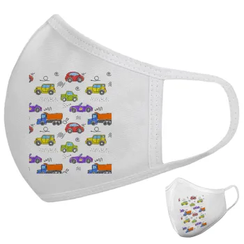 Αμαξάκια, Μάσκα υφασμάτινη υψηλής άνεσης παιδική (Δώρο πλαστική θήκη)
