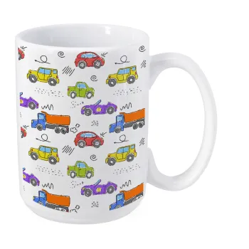 Colorful cars, Κούπα Mega, κεραμική, 450ml