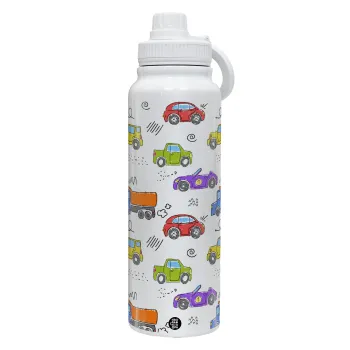 Αμαξάκια, Θερμός 1L Ανοξείδωτο με Βάση Κινητού & Διπλά Τοιχώματα