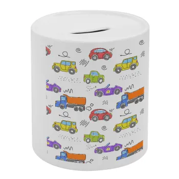 Colorful cars, Κουμπαράς πορσελάνης με τάπα