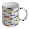 Mug ceramic, silver mirror, 330ml