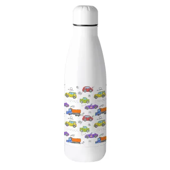 Colorful cars, Metal mug thermos (Stainless steel), 500ml
