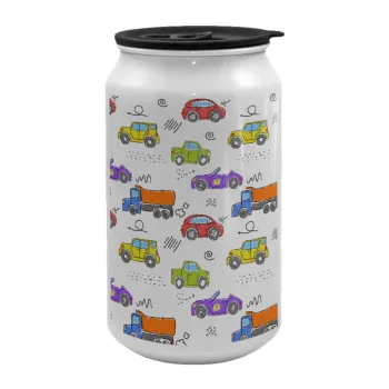 Αμαξάκια, Κούπα ταξιδιού μεταλλική με καπάκι (tin-can) 500ml