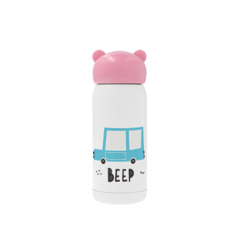 Car BEEP..., Pink stainless steel thermal flask, 320ml