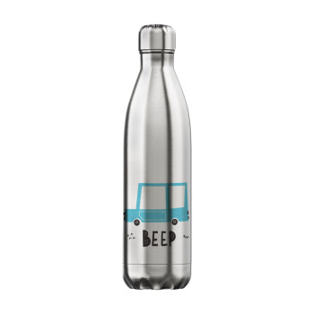 Car BEEP..., Inox (Stainless steel) hot metal mug, double wall, 750ml