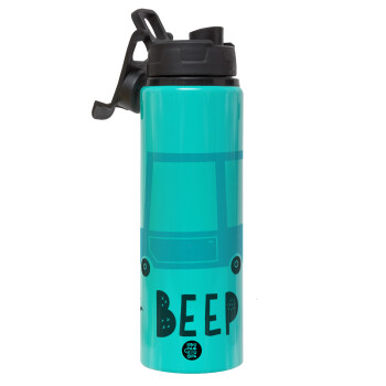 Car BEEP..., Metallic water bottle with safety lid, 850ml aluminum
