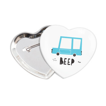 Car BEEP..., Κονκάρδα παραμάνα καρδιά (57x52mm)