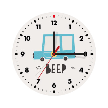 Car BEEP..., Wooden wall clock (20cm)