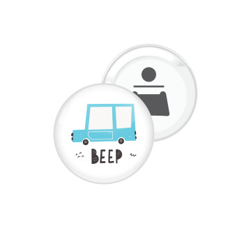 Car BEEP..., Μαγνητάκι και ανοιχτήρι μπύρας στρογγυλό διάστασης 5,9cm