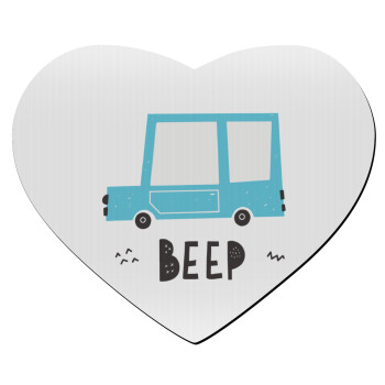 Car BEEP..., Mousepad heart 23x20cm