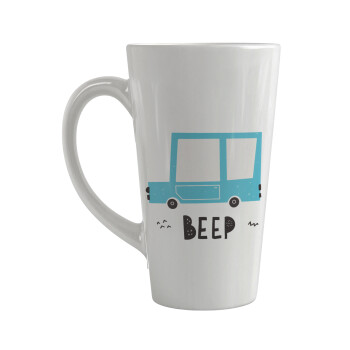 Car BEEP..., Κούπα κωνική Latte Μεγάλη, κεραμική, 450ml