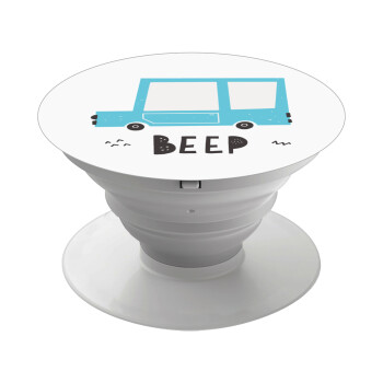 Car BEEP..., Phone Holders Stand  White Hand-held Mobile Phone Holder