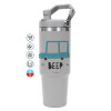 GREY color, 890ml (30oz) stainless Steel Tumbler with Handle