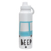 1L Stainless Steel Thermal Bottle with Phone Holder & Double Wall Insulation