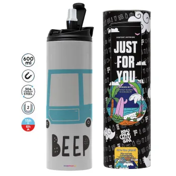 Car BEEP..., Tumbler stainless steel GREY 600ml