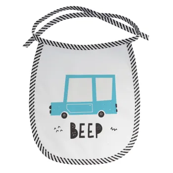 Car BEEP..., Σαλιάρα μωρού αλέκιαστη με κορδόνι Μαύρη