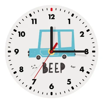 Car BEEP..., Wooden wall clock (20cm)