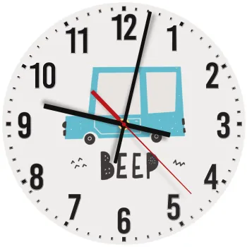 Car BEEP..., Ρολόι τοίχου ξύλινο (30cm)