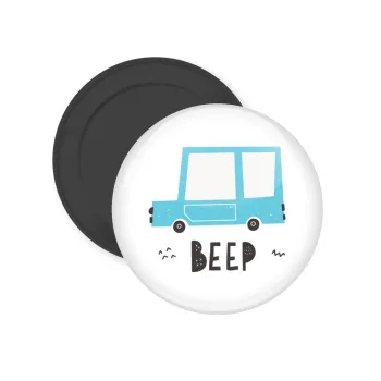 Car BEEP..., Μαγνητάκι ψυγείου στρογγυλό διάστασης 5cm