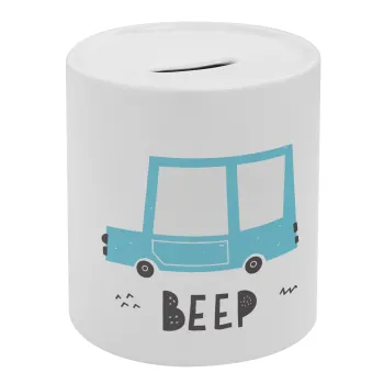 Car BEEP..., Κουμπαράς πορσελάνης με τάπα